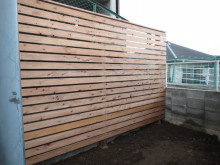 柿渋塗装の檜板